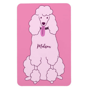 Imán Nombre personalizado Pink Poodle