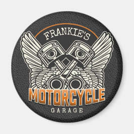 Imán NOMBRE personalizado Pistons Wings Motorcycle Bike