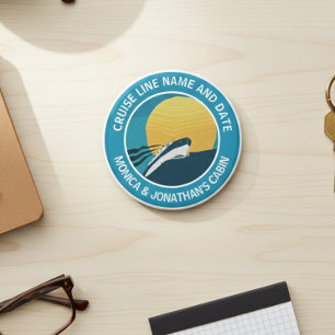 Imán Nombre Personalizado Puerta Cabina Crucero Redondo