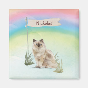 Imán Nombre personalizado Ragdoll Cat Mascota