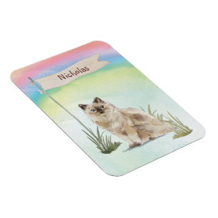 Imán Nombre personalizado Ragdoll Cat Mascota
