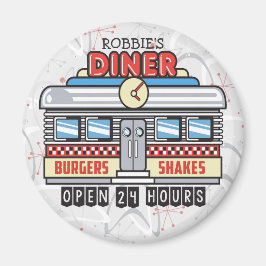 Imán NOMBRE personalizado Retro 50 Diner Rótulo 50 Atóm