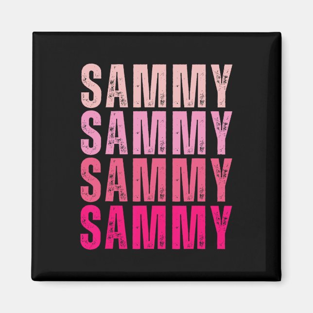 Imán Nombre personalizado Sammy me encanta Sammy Vintag (Frente)
