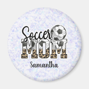 Imán Nombre personalizado Soccer Mom Día de la Madre