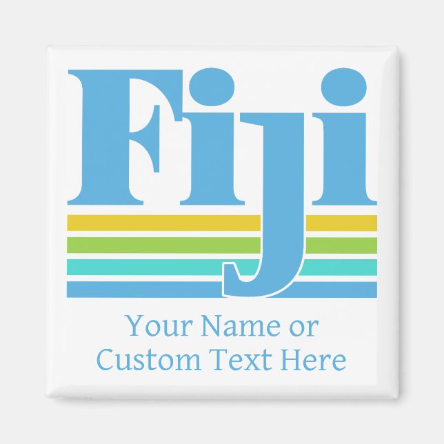 Imán Nombre personalizado / Texto Fiji (Frente)