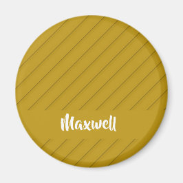 Imán Nombre personalizado texturizado en diagonal marró