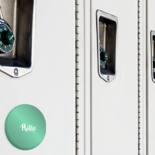 Imán Nombre personalizado turquesa brillante
