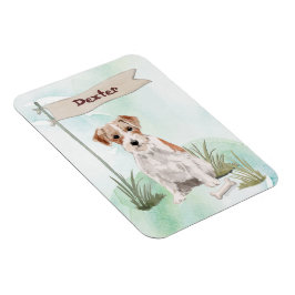 Imán Nombre personalizado Wire Haired Jack Russell Masc