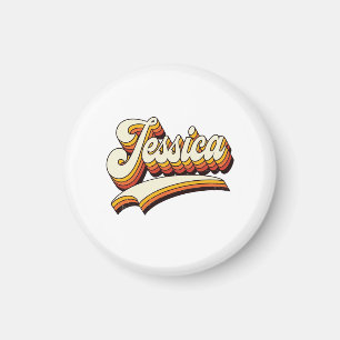 Imán Nombre Retro Jessica Diseño Vintage 70s