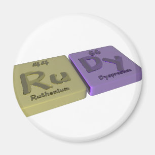 Imán Nombre-Rudy-Ru-Dy-Rutenio-Dysprosium