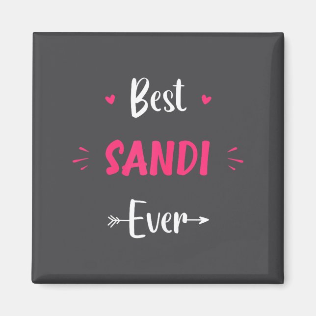 Imán Nombre Sandi Frase Divertida Sandi  (Frente)