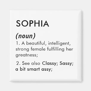 Imán nombre Sophia, nombre editable, nombre personaliza