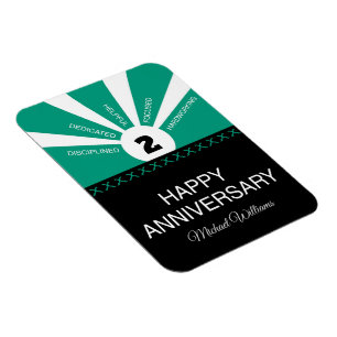 Imán Nombre y año personalizados, aniversario de emplea