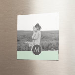 Imán Nombre y foto personalizados de la Casa de la Mone<br><div class="desc">Nombre y foto personalizados de la Casa de la Moneda minimalista</div>