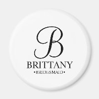 Nombre y monograma de la dama de honor personaliza