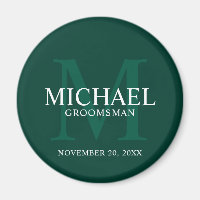 Nombre y monograma de los Groomsmen personalizados