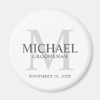 Nombre y monograma de los Groomsmen personalizados