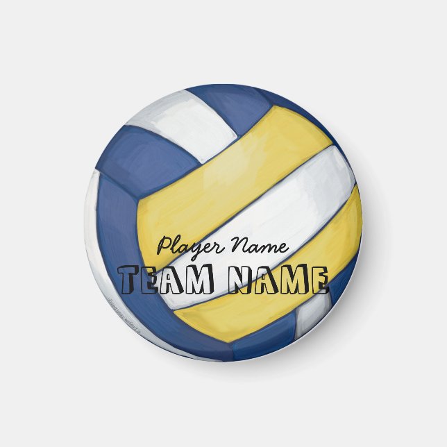 Imán Nombre y número del equipo de voleibol (Frente)