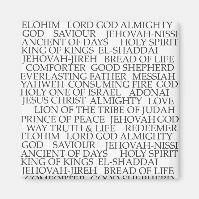 IMÁN NOMBRES DE DIOS (Frente)