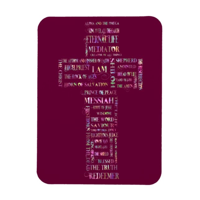 Imán Nombres de la cruz de Jesús (Vertical)