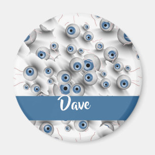 Imán Nombres personalizados ojos atemorizantes