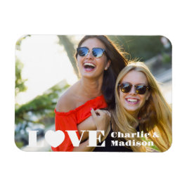 Imán Nombres personalizados y amor por la foto