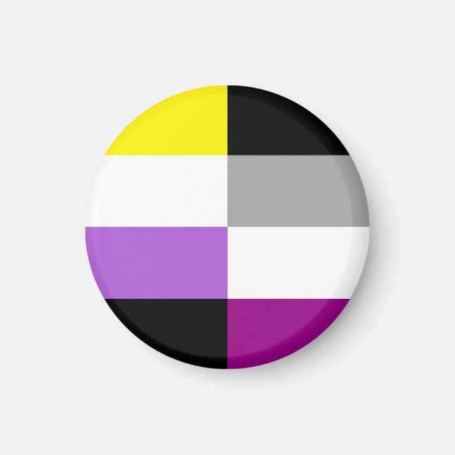 Imán Nonbinary Asexual Dual Pride Flag (Frente)