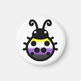 Imán Nonbinary Pride Ladybug Magnet