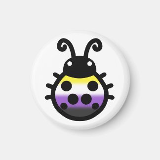 Imán Nonbinary Pride Ladybug Magnet