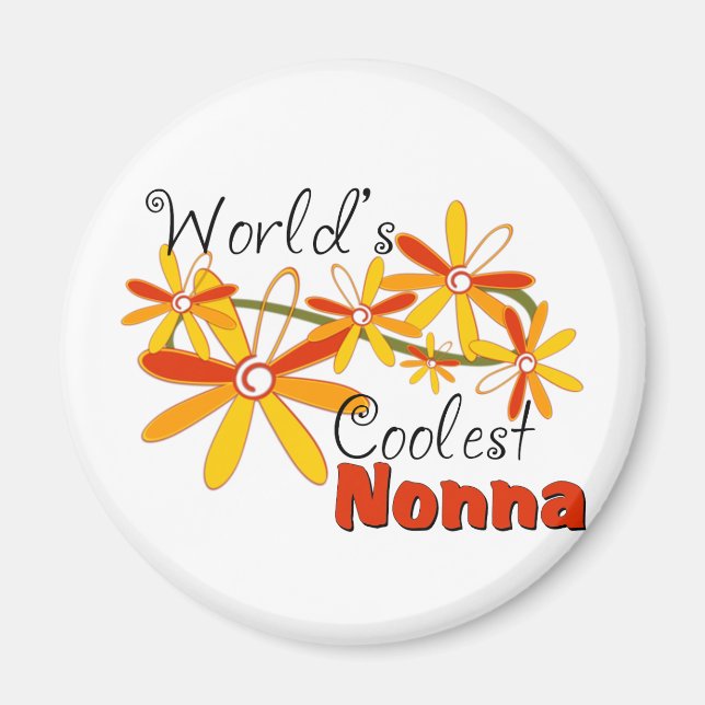 Imán Nonna más fría del mundo floral (Frente)