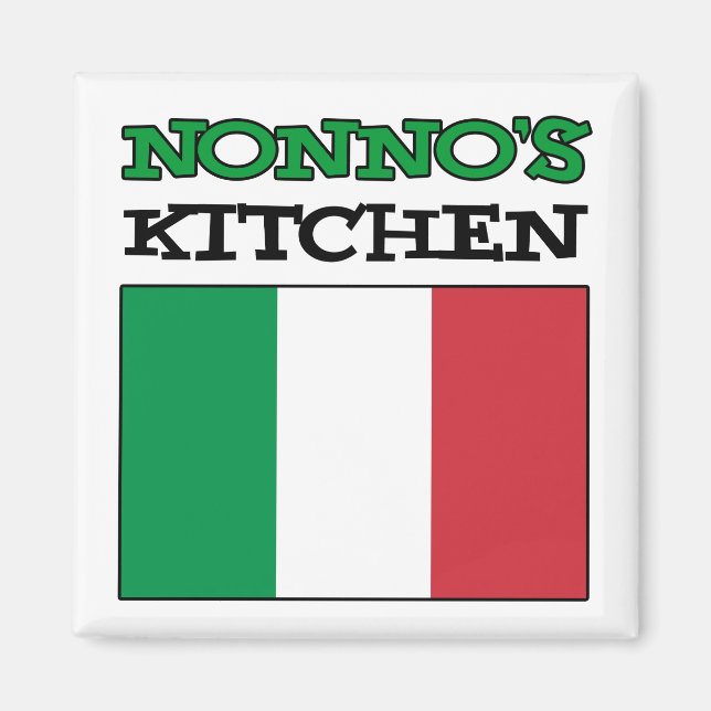 Imán Nonno's Kitchen Italian Flag (Frente)