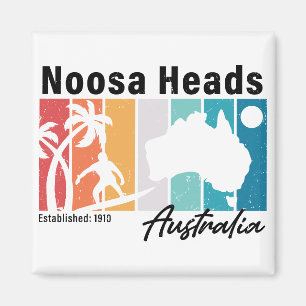 Imán Noosa Head Australia Vieja Retro Souvenirs 80