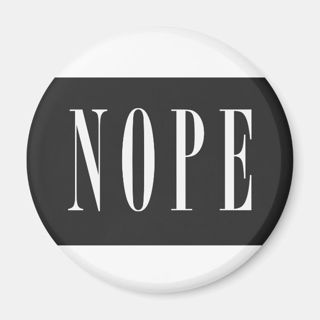 Imán NOPE - BlackBox blanco (Frente)