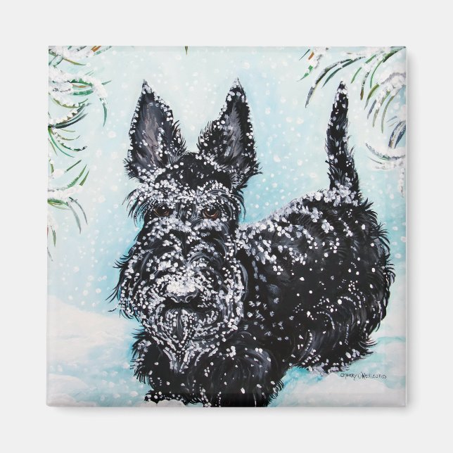 Imán Nora Scottish Terrier (Frente)