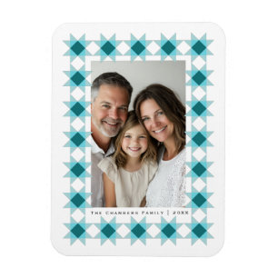 Imán Nórdico Star Frame Blue Aqua