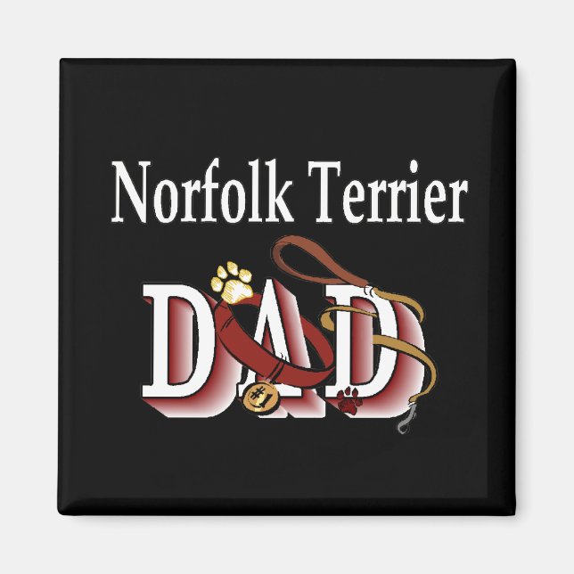 Imán norfolk terrier dad dad papá Magnet (Frente)