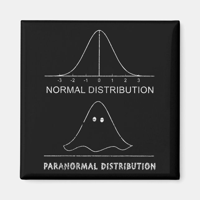 Imán Normal Paranormal Distribution Funny Math Ghost Ha (Frente)