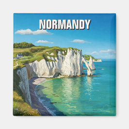 Imán Normandy France Étretat Cliffs