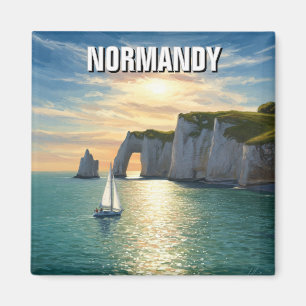 Imán Normandy France Étretat Cliffs