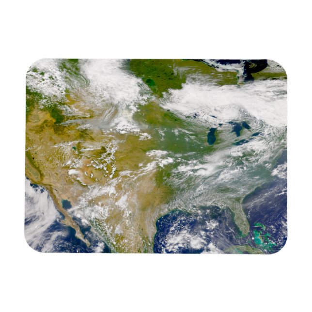 Imán Norteamérica Con Humo Visible En Lugares. (Horizontal)