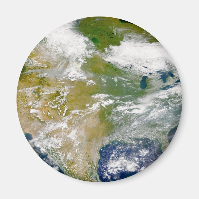 Imán Norteamérica Con Humo Visible En Lugares. (Frente)