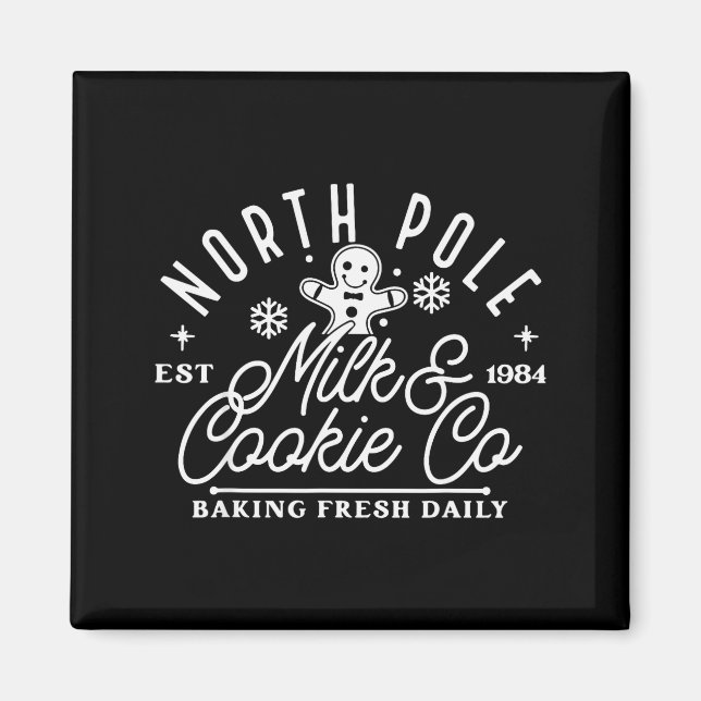 Imán North Le Milk And Cookie Co Funny Baking Christmas (Frente)