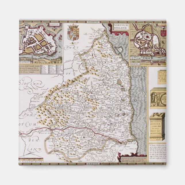 Imán Northumberland, grabado por Jodocus Hondius (Frente)