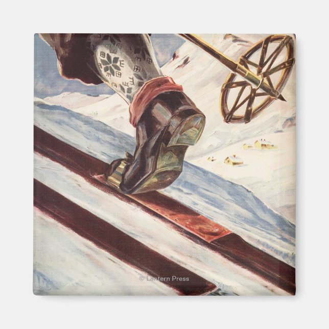 Imán Noruega - El hogar del esquí (Frente)