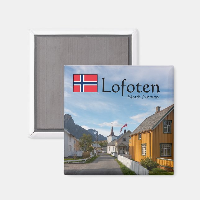 Imán Noruega Lofoten Reine (Anverso/Reverso)