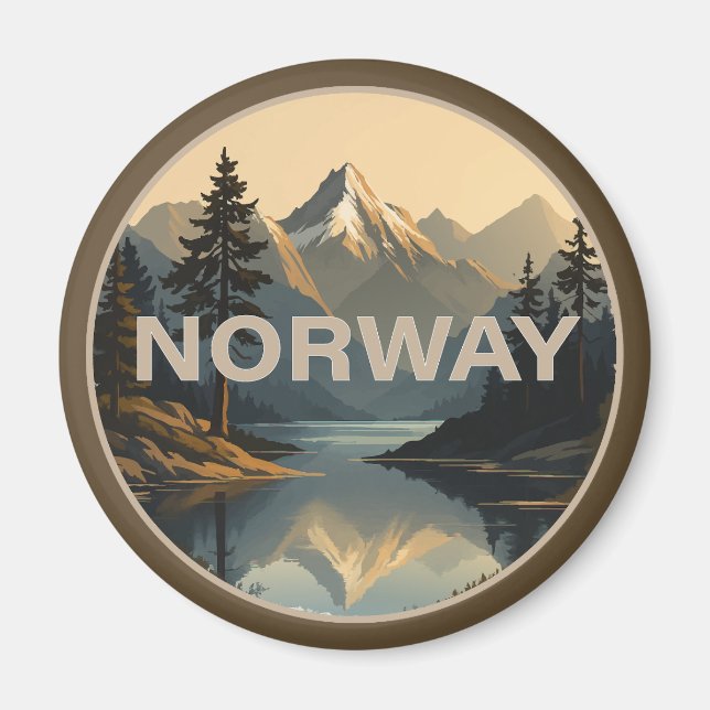 Imán Noruega Norge Escandinavia Europa (Frente)