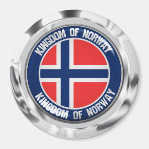 Imán Noruega redonda Emblem