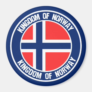 Imán Noruega redonda Emblem