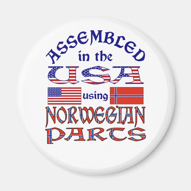 Imán Noruega y bandera noruega (Frente)