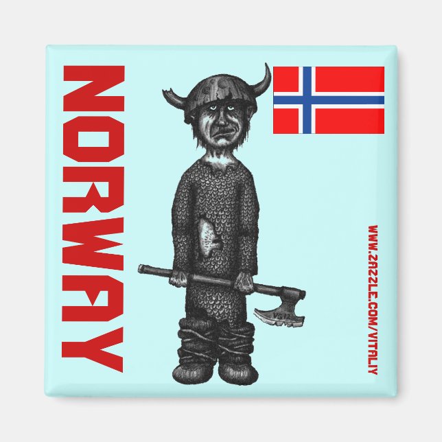 imán noruego con visión divertida (Frente)